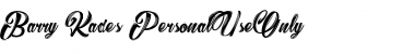 Download Barry Kades_PersonalUseOnly Regular Font Title Preview