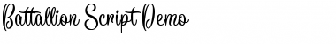 Download Battallion Script Demo Regular Font Title Preview