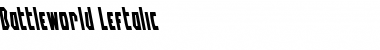 Download Battleworld Leftalic Italic Font Title Preview