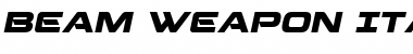 Download Beam Weapon Italic Italic Font Title Preview