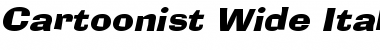Download Cartoonist Wide Italic Font Title Preview