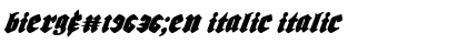 Download Bierg䲴en Italic Italic Font Title Preview