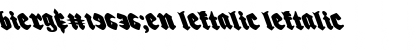 Download Bierg䲴en Leftalic Leftalic Font Title Preview