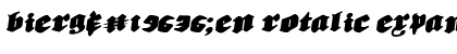Download Bierg䲴en Rotalic Expanded Rotalic Expanded Font Title Preview