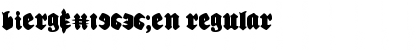 Download Bierg䲴en Regular Font Title Preview