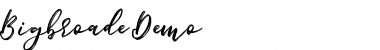 Download Bigbroade Demo Regular Font Title Preview