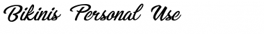 Download Bikinis Personal Use Regular Font Title Preview