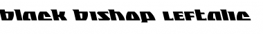 Download Black Bishop Leftalic Italic Font Title Preview