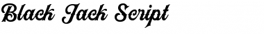 Download Black Jack Script Regular Font Title Preview