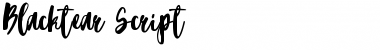Download Blacktear Script Regular Font Title Preview