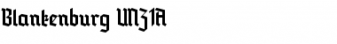 Download Blankenburg_UNZ1A Regular Font Title Preview
