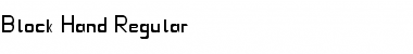 Download Block Hand Regular Font Title Preview