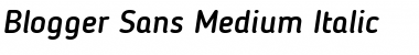 Download Blogger Sans Medium Italic Font Title Preview