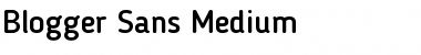 Download Blogger Sans Medium Font Title Preview