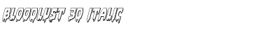 Download Bloodlust 3D Italic Italic Font Title Preview