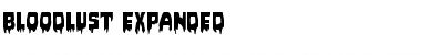 Download Bloodlust Expanded Expanded Font Title Preview
