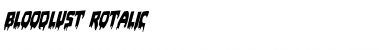Download Bloodlust Rotalic Italic Font Title Preview