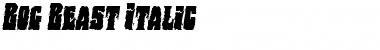Download Bog Beast Italic Italic Font Title Preview