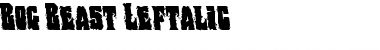 Download Bog Beast Leftalic Italic Font Title Preview