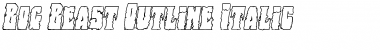 Download Bog Beast Outline Italic Italic Font Title Preview