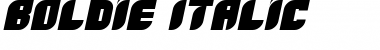 Download Boldie Italic Italic Font Title Preview