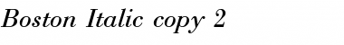 Download Boston Italic Font Title Preview