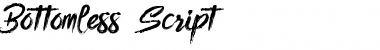 Download Bottomless Script Regular Font Title Preview