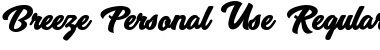 Download Breeze Personal Use Regular Font Title Preview