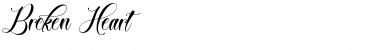 Download Broken Heart Regular Font Title Preview