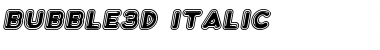Download Bubble3D Italic Font Title Preview
