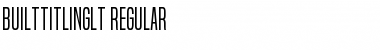 Download Built Titling Light Font Title Preview