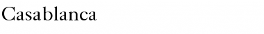 Download Casablanca Regular Font Title Preview