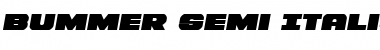 Download Bummer Semi-Italic Semi-Italic Font Title Preview
