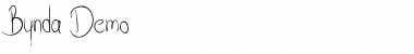 Download Bynda Demo Font Title Preview