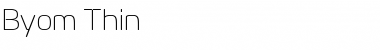Download Byom Thin Font Title Preview