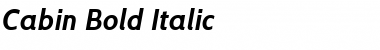 Download Cabin Bold Italic Font
