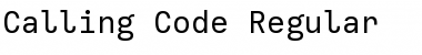 Download Calling Code Regular Font Title Preview