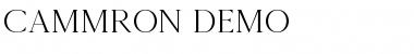 Download Cammron Demo Regular Font Title Preview