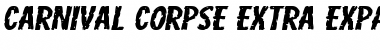 Download Carnival Corpse Extra-Expanded Italic Expanded Italic Font Title Preview