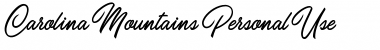 Download Carolina Mountains Personal Use Regular Font Title Preview