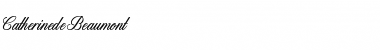 Download Catherine de Beaumont Regular Font Title Preview