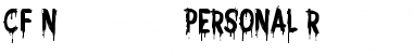 Download CF Nightmare PERSONAL Regular Font Title Preview