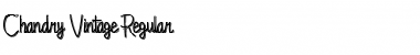 Download Chandry Vintage Regular Font Title Preview