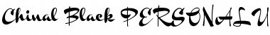 Download Chinal Black PERSONAL USE ONLY Regular Font Title Preview