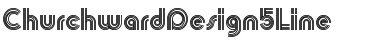 Download ChurchwardDesign5Line Regular Font Title Preview