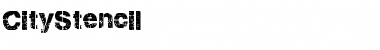 Download CityStencil Regular Font Title Preview