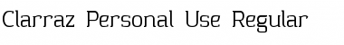 Download Clarraz Personal Use Regular Font Title Preview