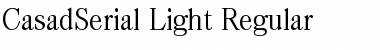 Download CasadSerial-Light Regular Font Title Preview