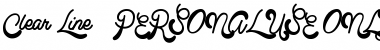 Download Clear Line PERSONAL USE ONLY Regular Font Title Preview
