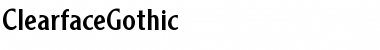 Download ClearfaceGothic Regular Font Title Preview